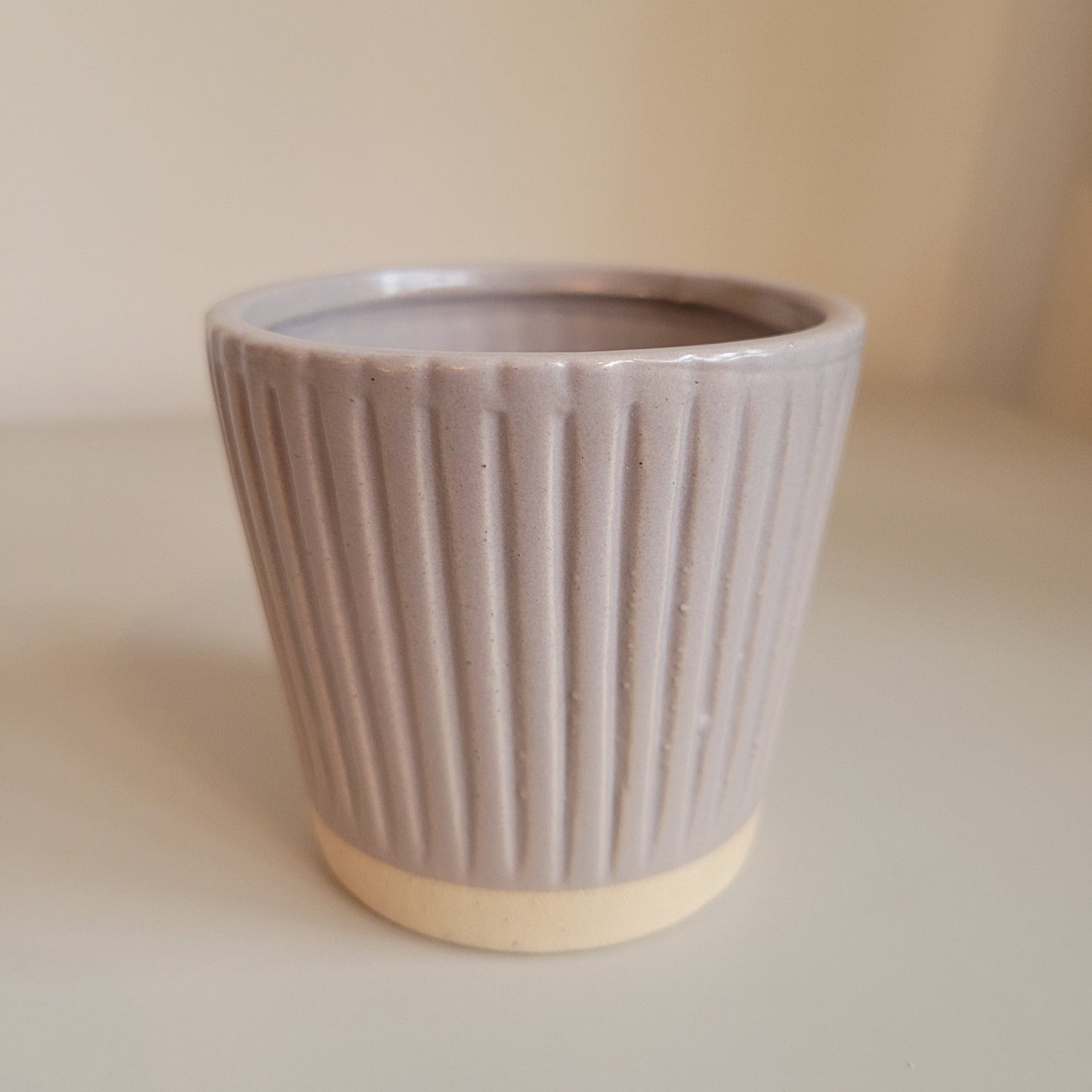 Grooved Succulent Plant Pot