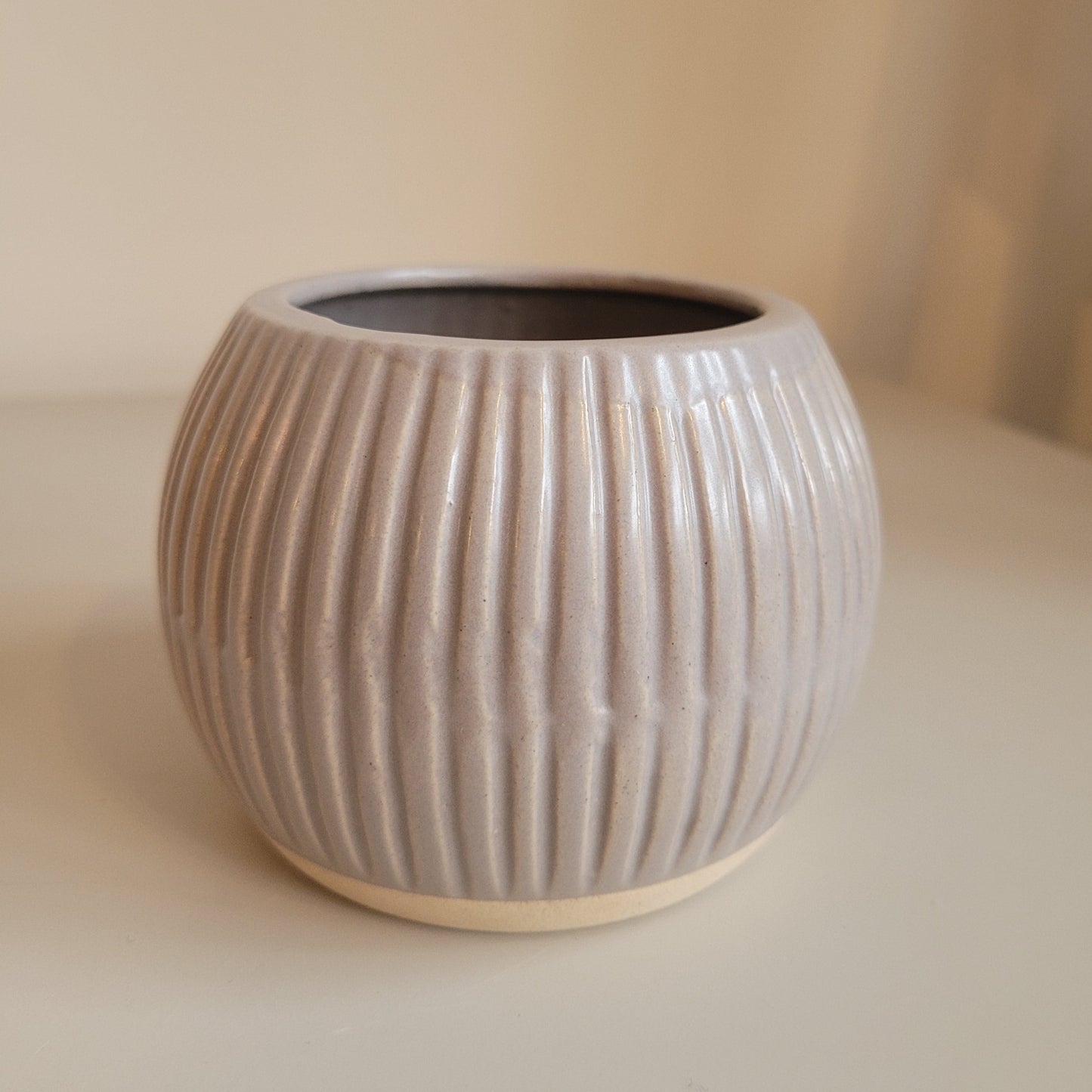 Grooved Succulent Plant Pot