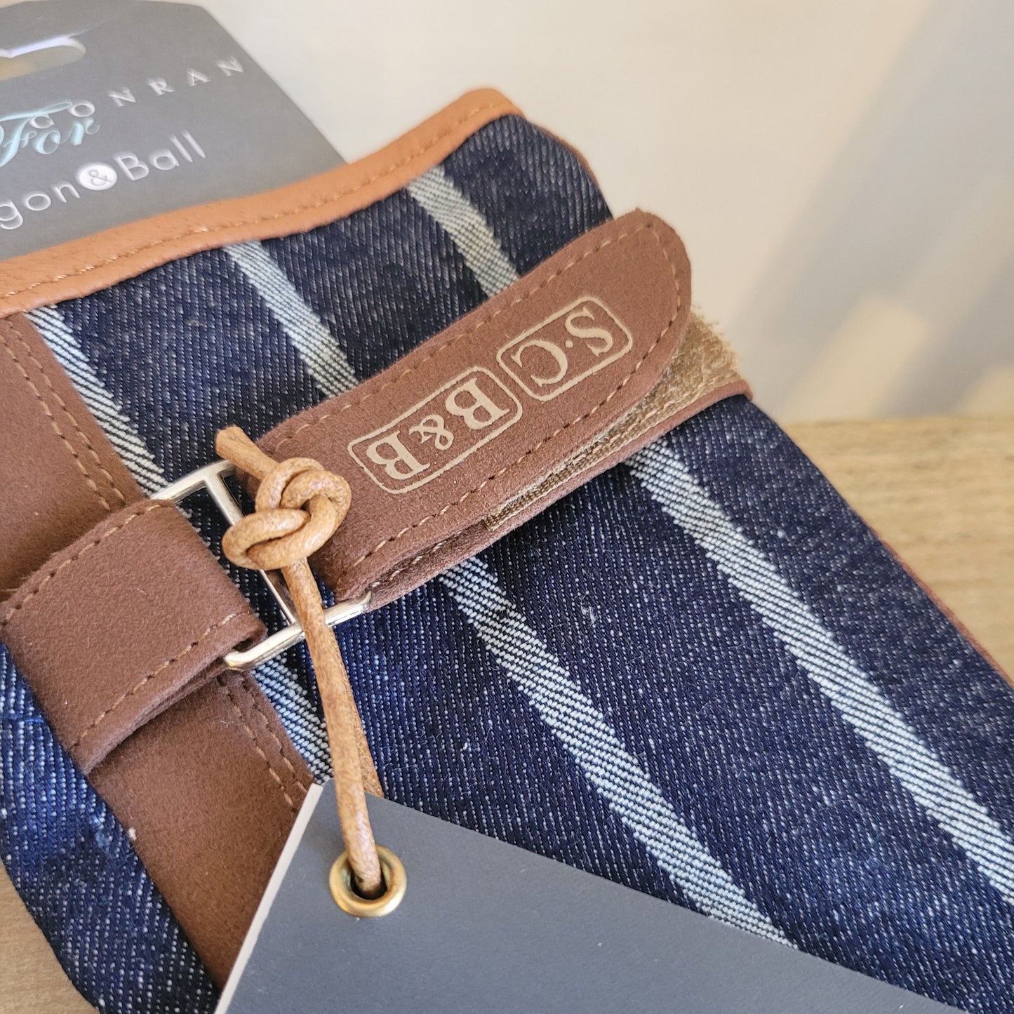 Gardening Gloves- Ticking Navy