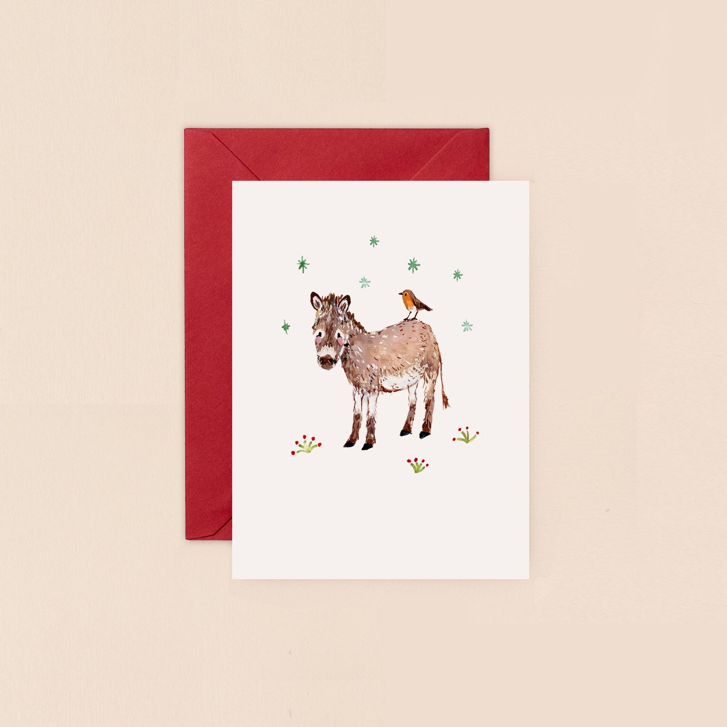 Mini Card- Christmas Donkey