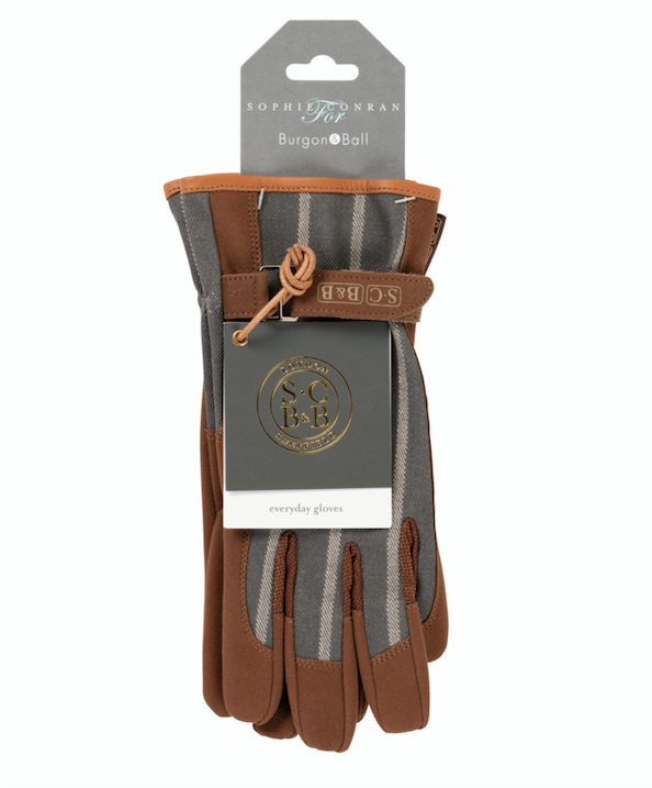 Gardening Gloves- Ticking Grey