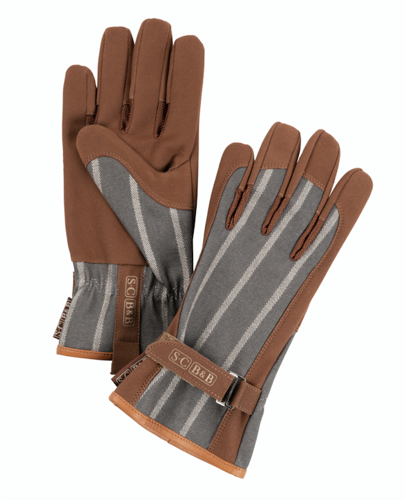Gardening Gloves- Ticking Grey