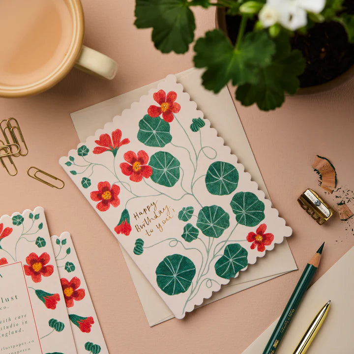 Wanderlust paper co. Nasturtium 'Happy Birthday to You!'
