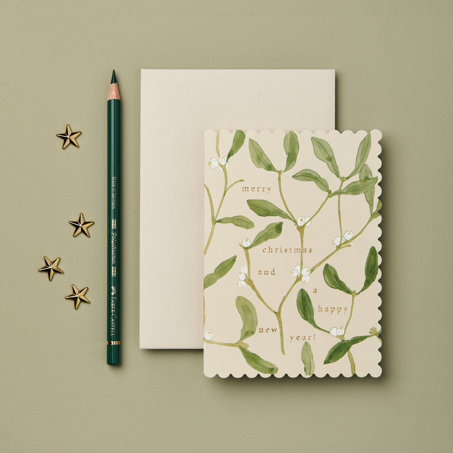 Wanderlust paper co. Mistletoe 'Merry Christmas'
