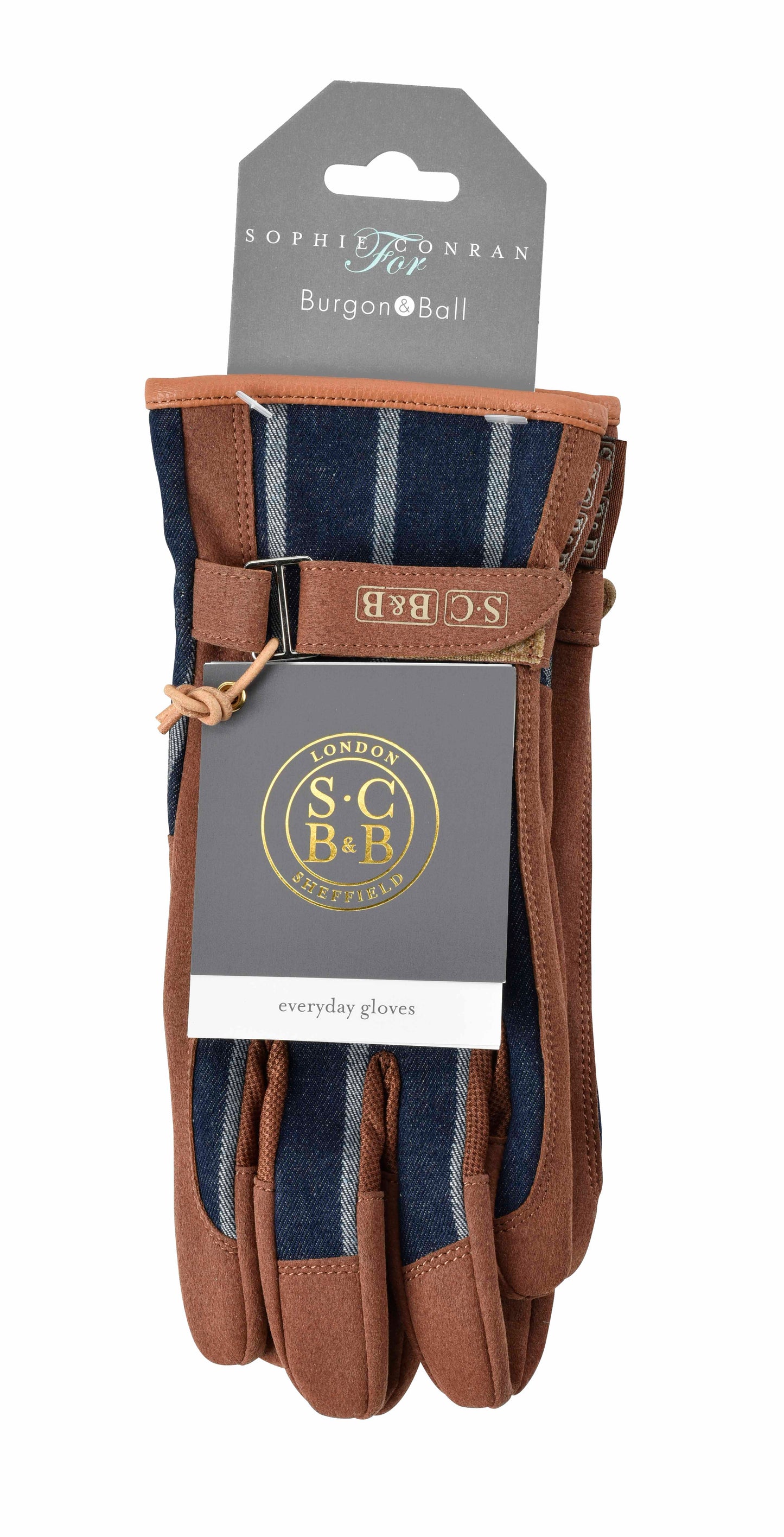 Gardening Gloves- Ticking Navy