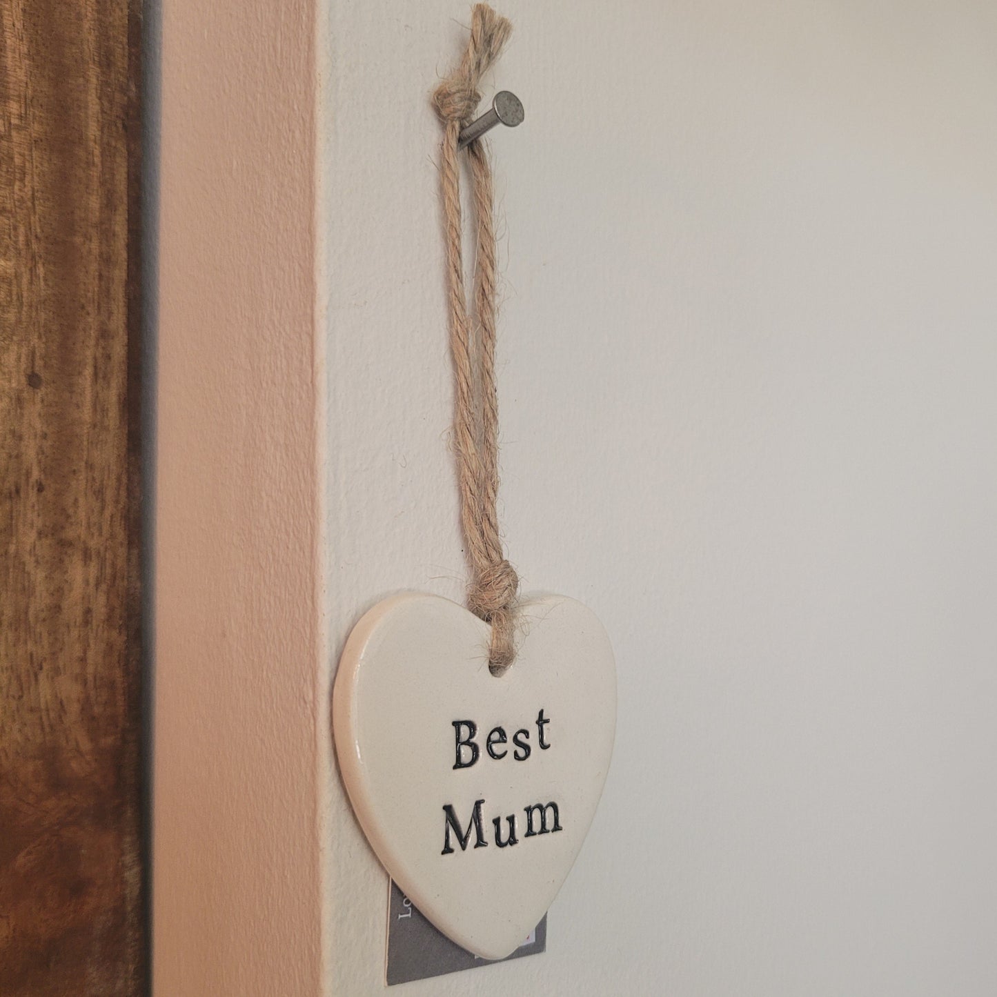 'Best Mum' Ceramic Heart Sign