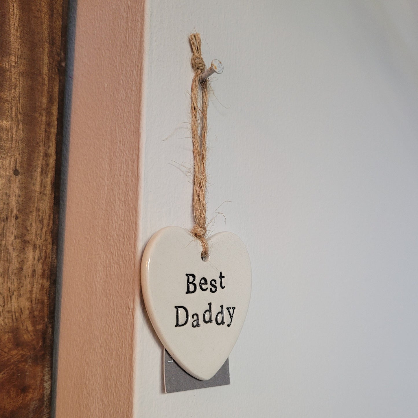 'Best Daddy' Ceramic Heart Sign