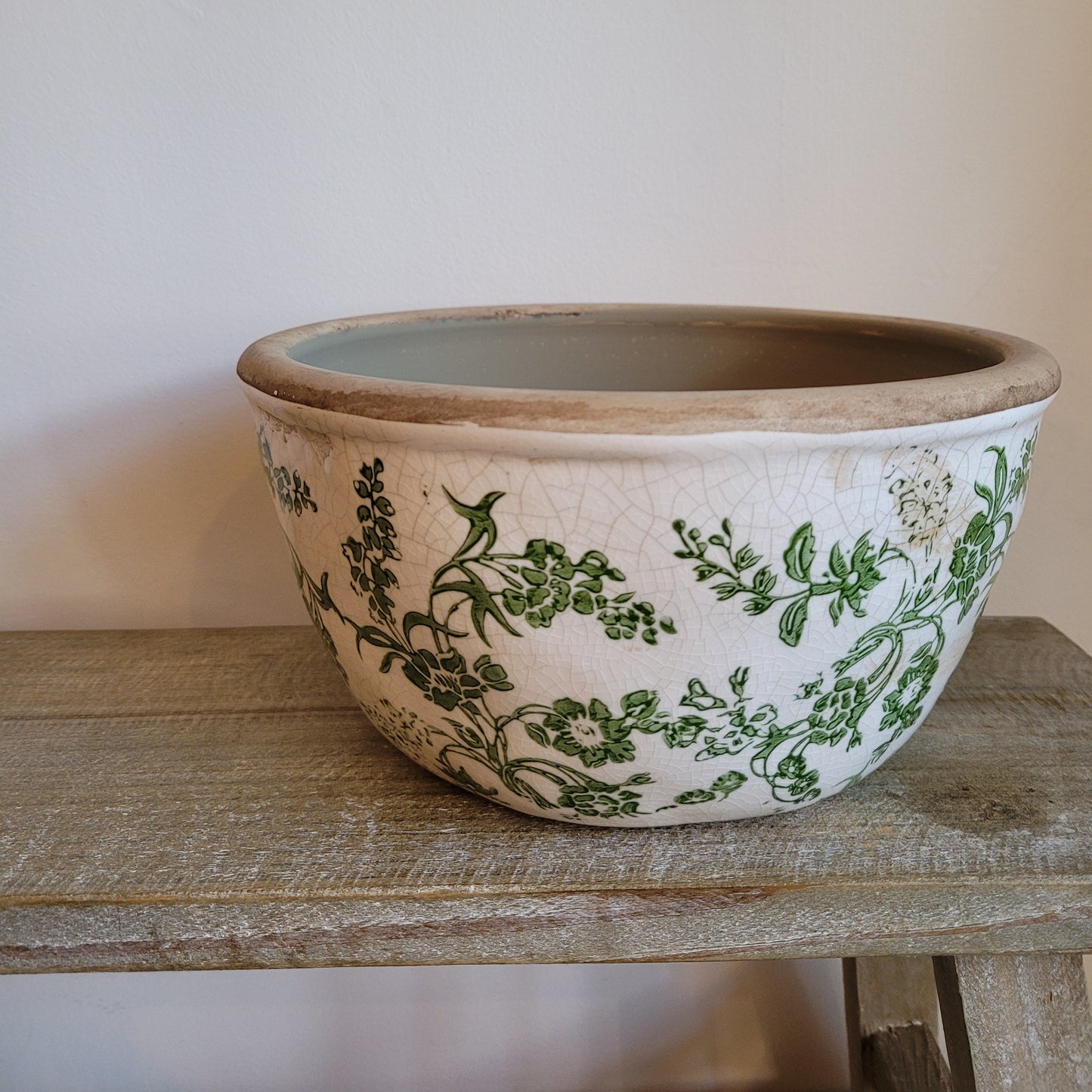 Green Floral Pot