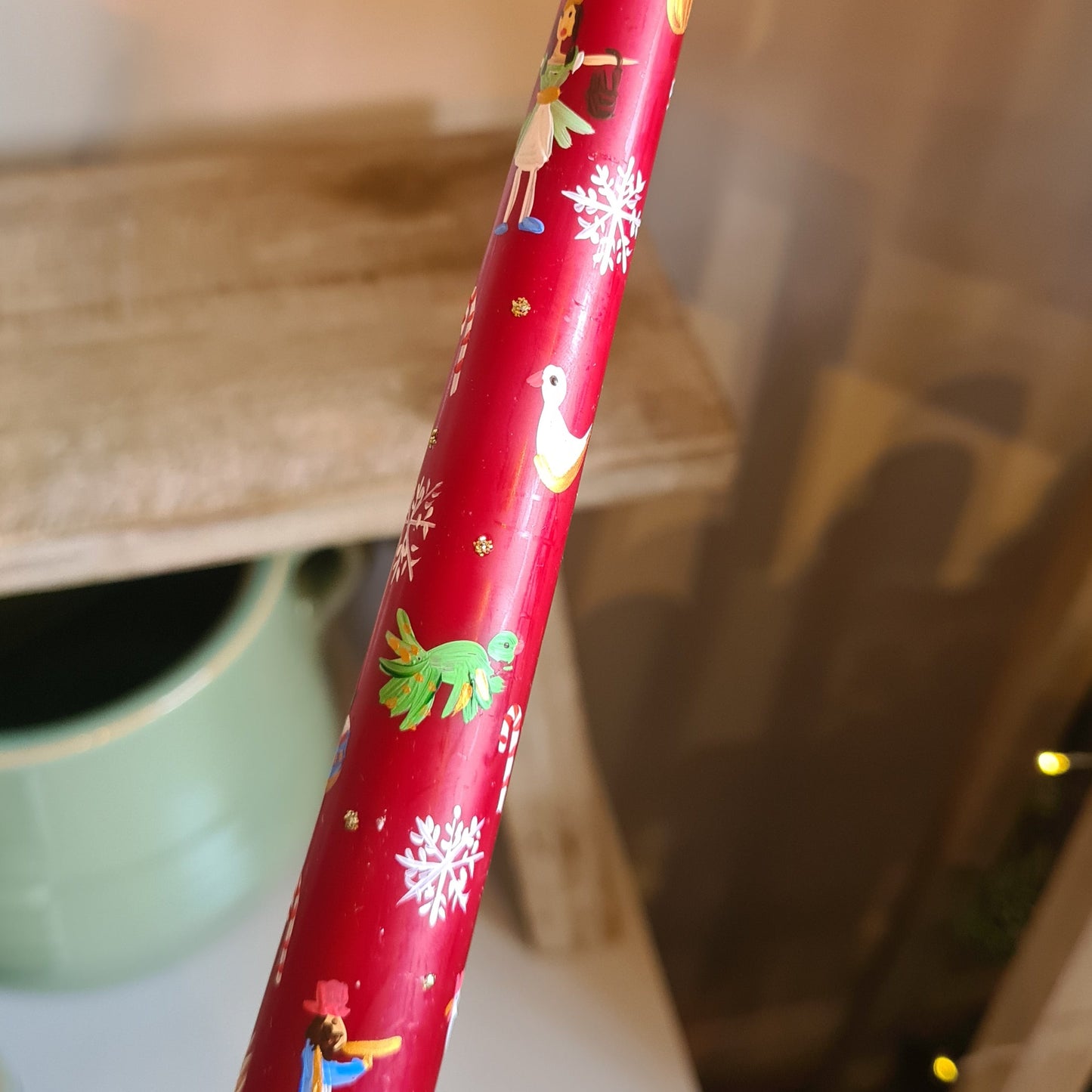 Christmas Candle: Handpainted