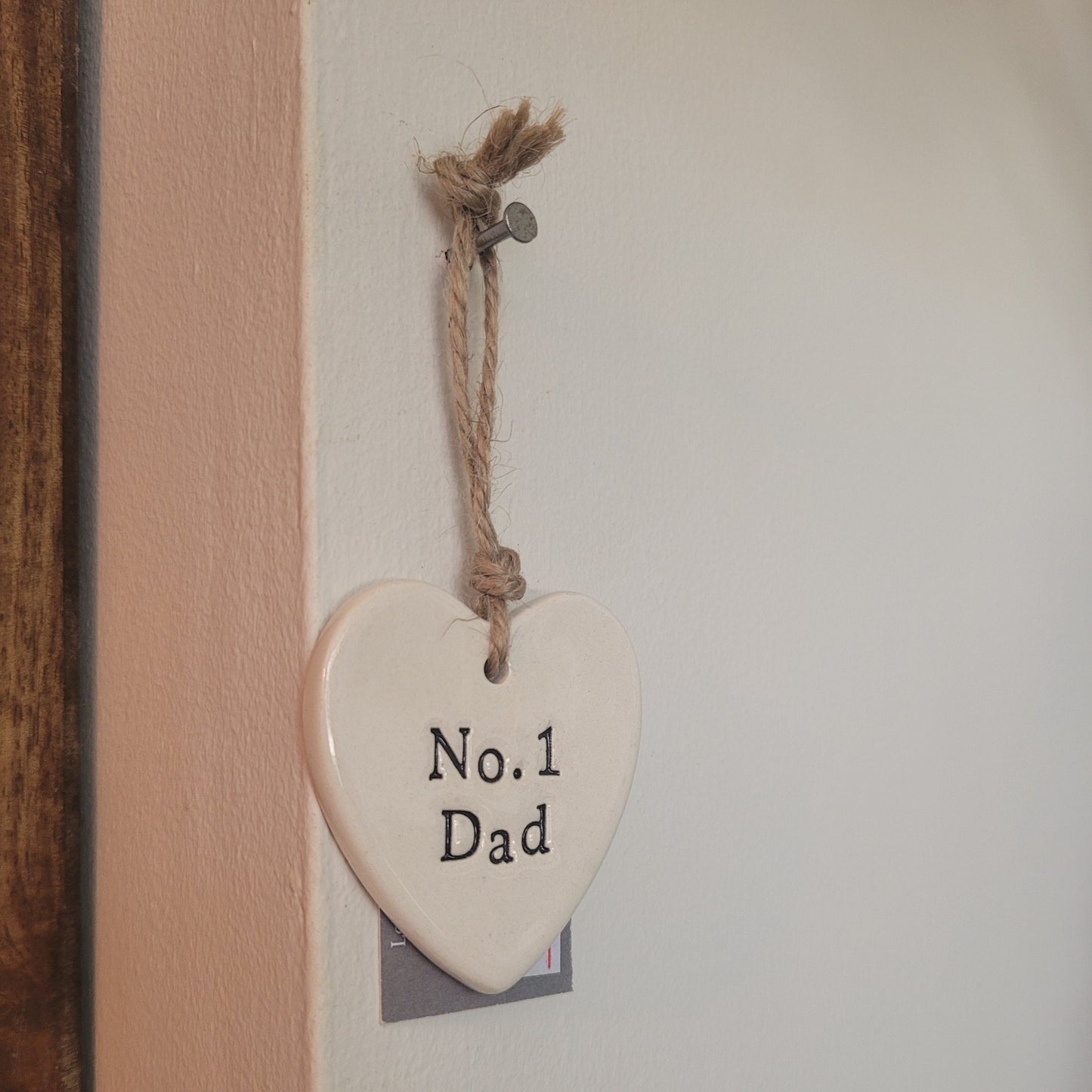'No1 Dad' Ceramic Heart Sign
