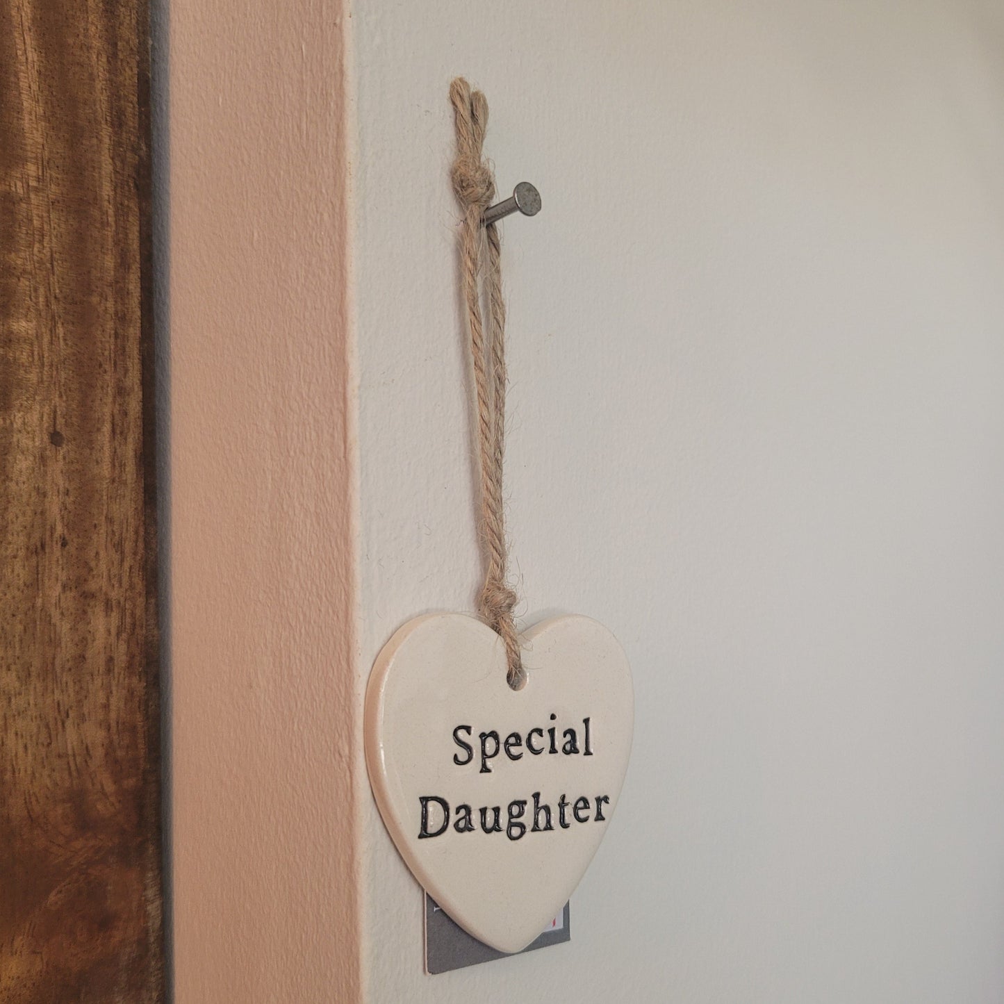 'Special Daughter' Ceramic Heart Sign
