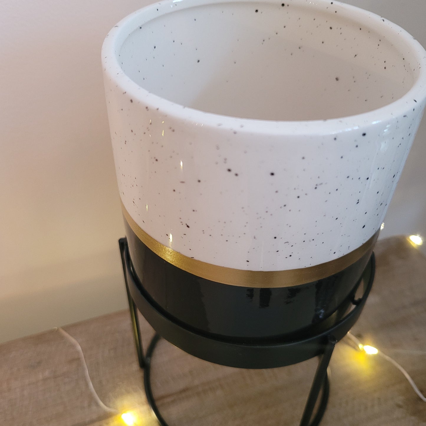 The Urban Gardener Small Ceramic Plant Pot with Stand