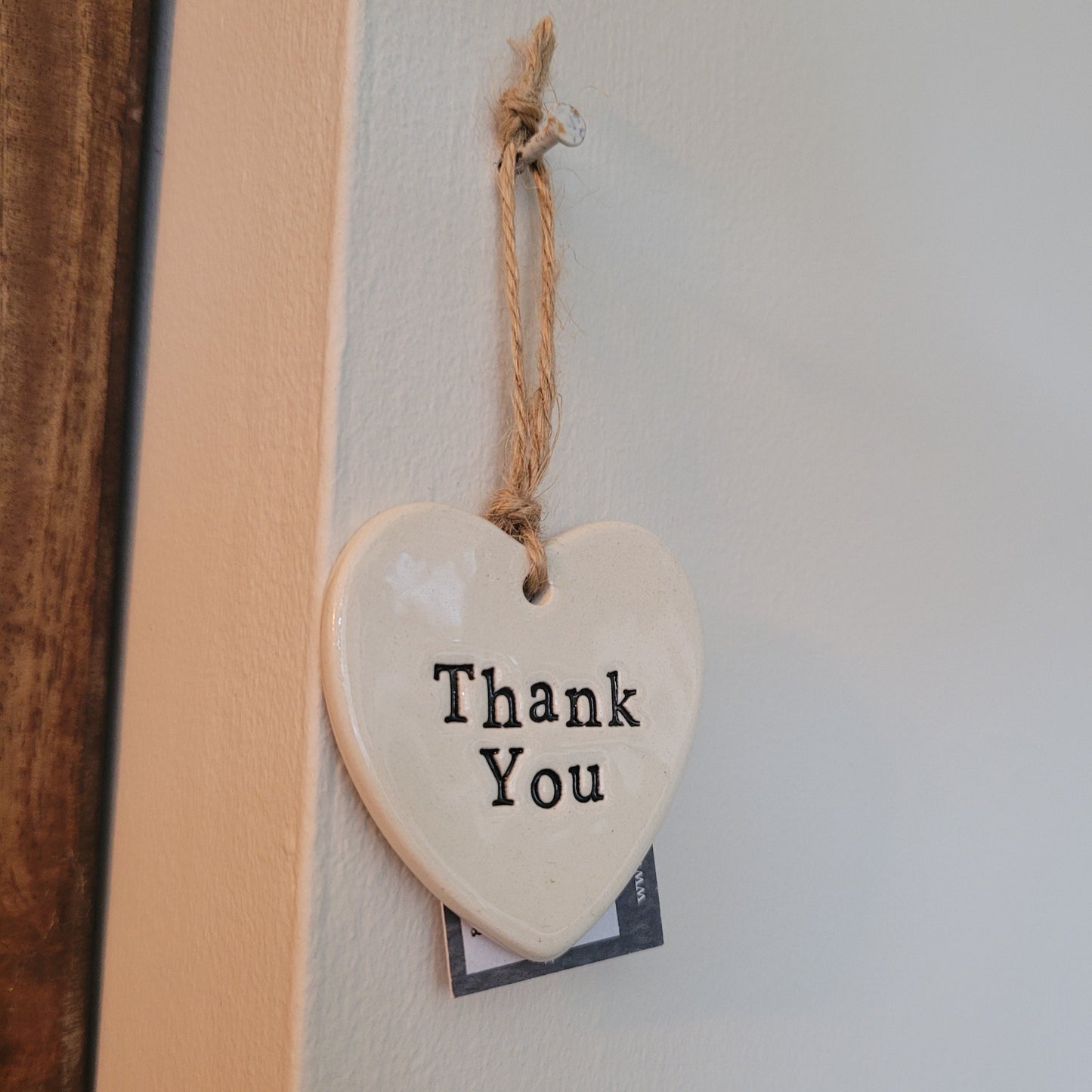 'Thank you' Ceramic Heart Sign