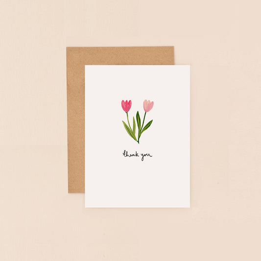 Mini Card- Thank you Tulips