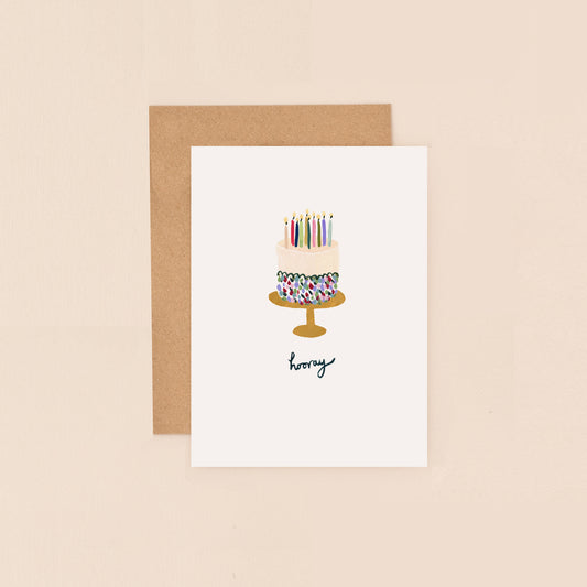 Mini Card- Hooray Cake