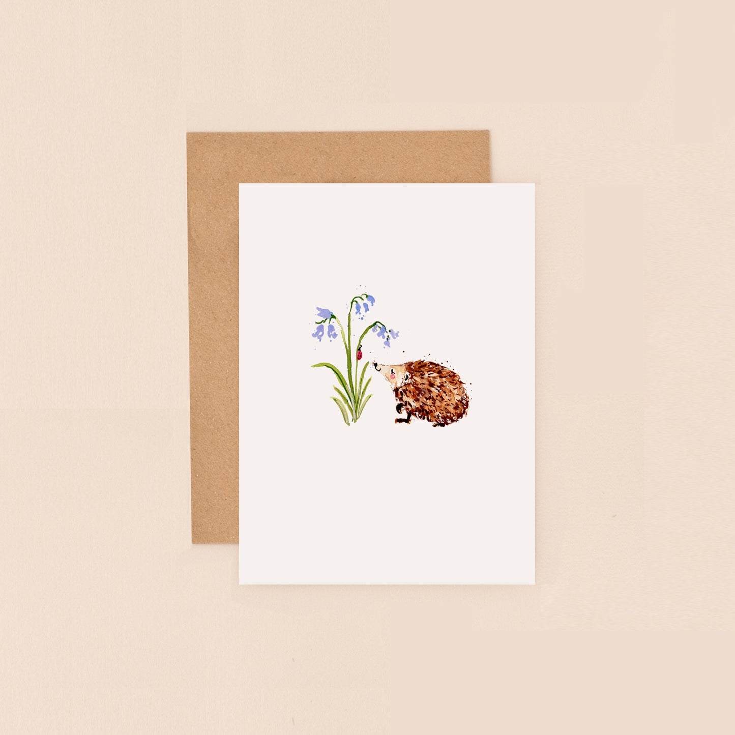 Mini Card- Hedgehog and Bluebells