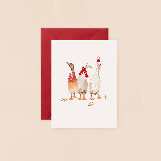 Mini Card- Christmas Ducks