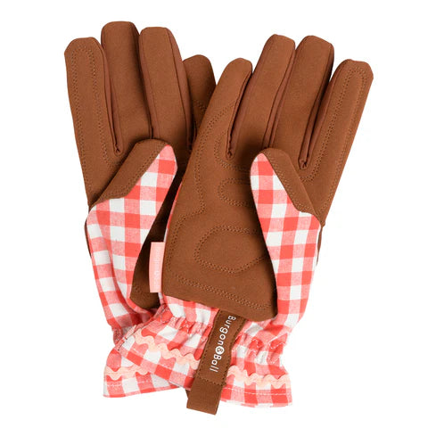 Gardening Gloves- Red Check