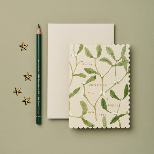 Wanderlust paper co. Mistletoe 'Merry Christmas'