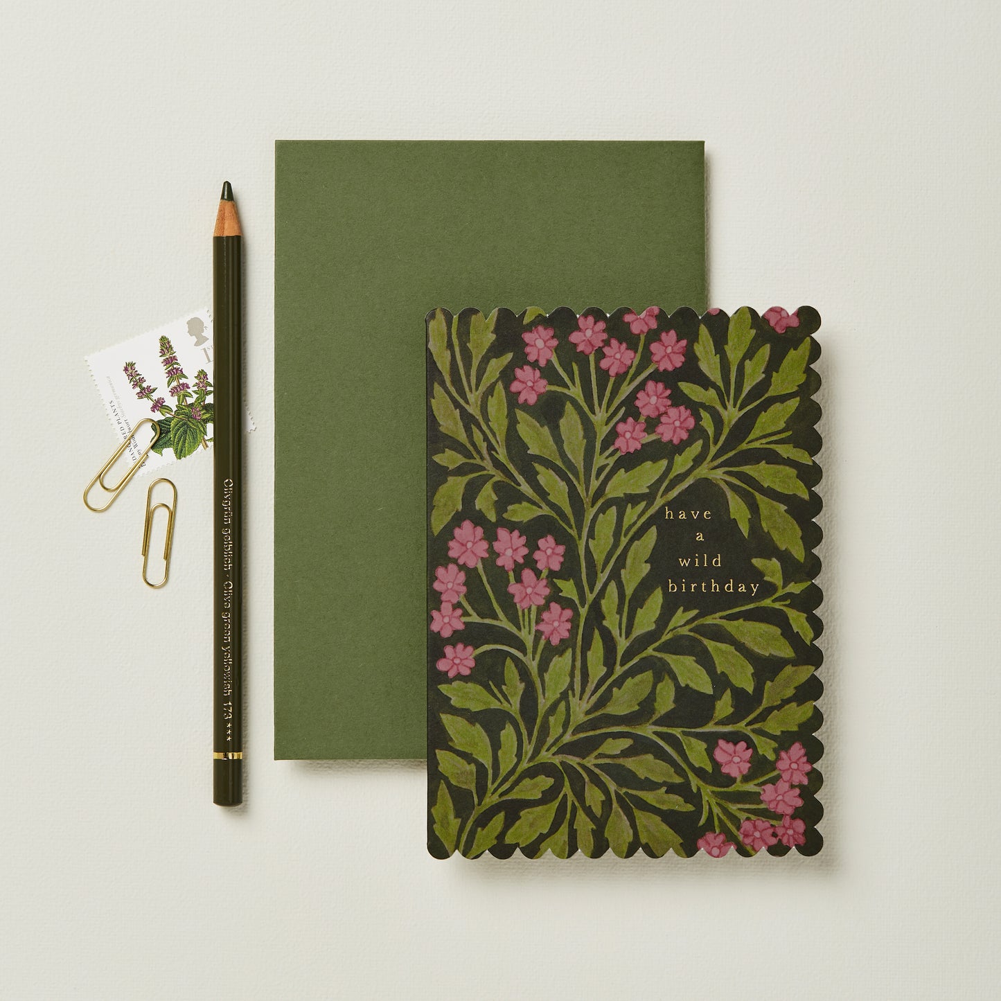 Wanderlust paper co. Green Flora 'Wild Birthday'
