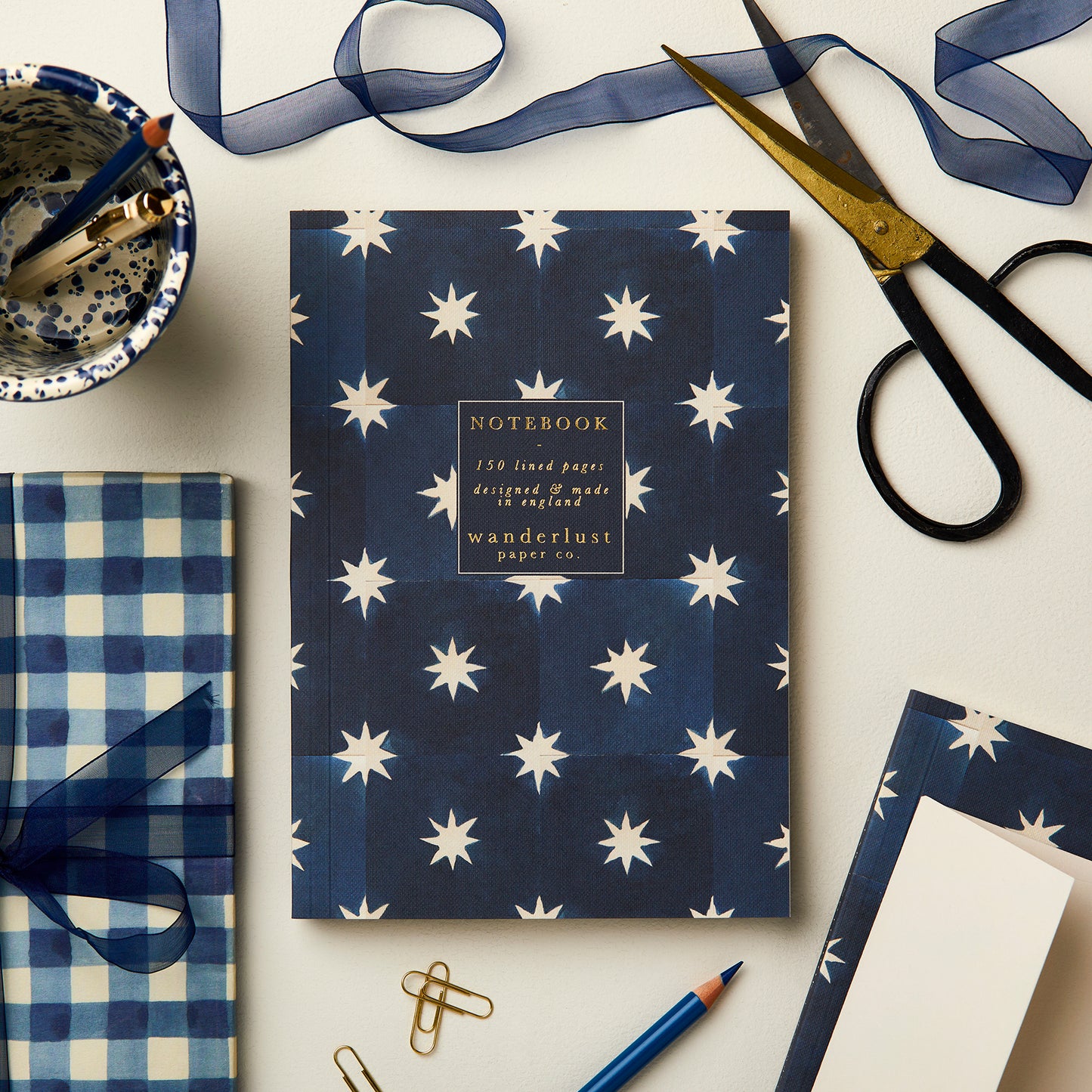 Wanderlust paper co. Navy Star Notebook