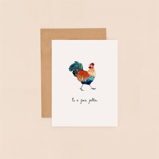 Mini Card- Rooster Fine Fellow