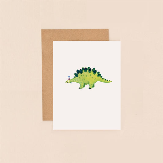 Mini Card- Stegosaurus Party Hat