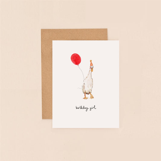 Mini Card- Duck Birthday Girl