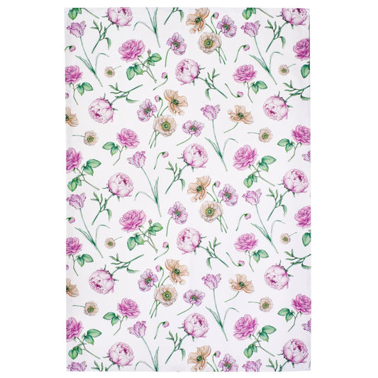 Pink Floral Teatowel