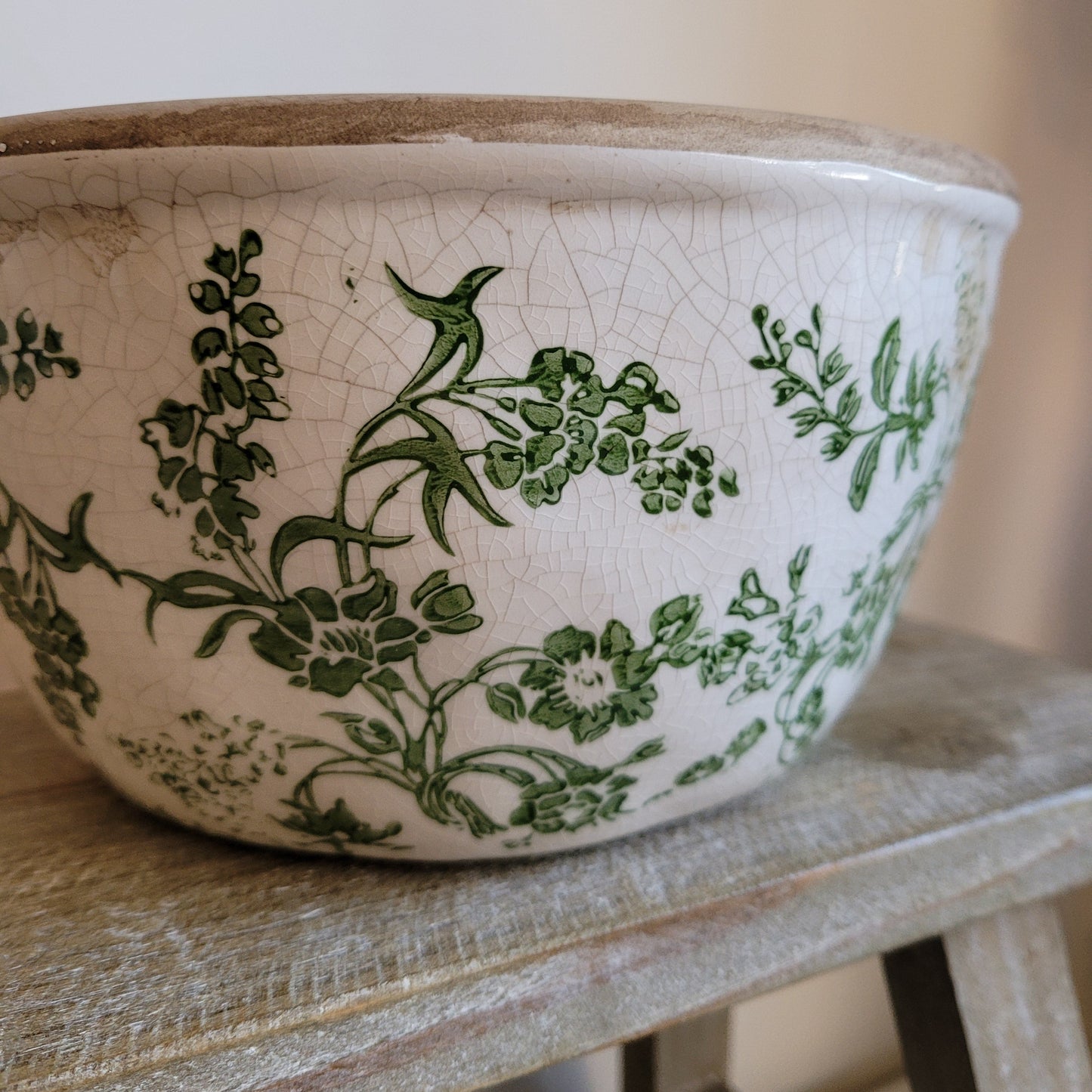 Green Floral Pot
