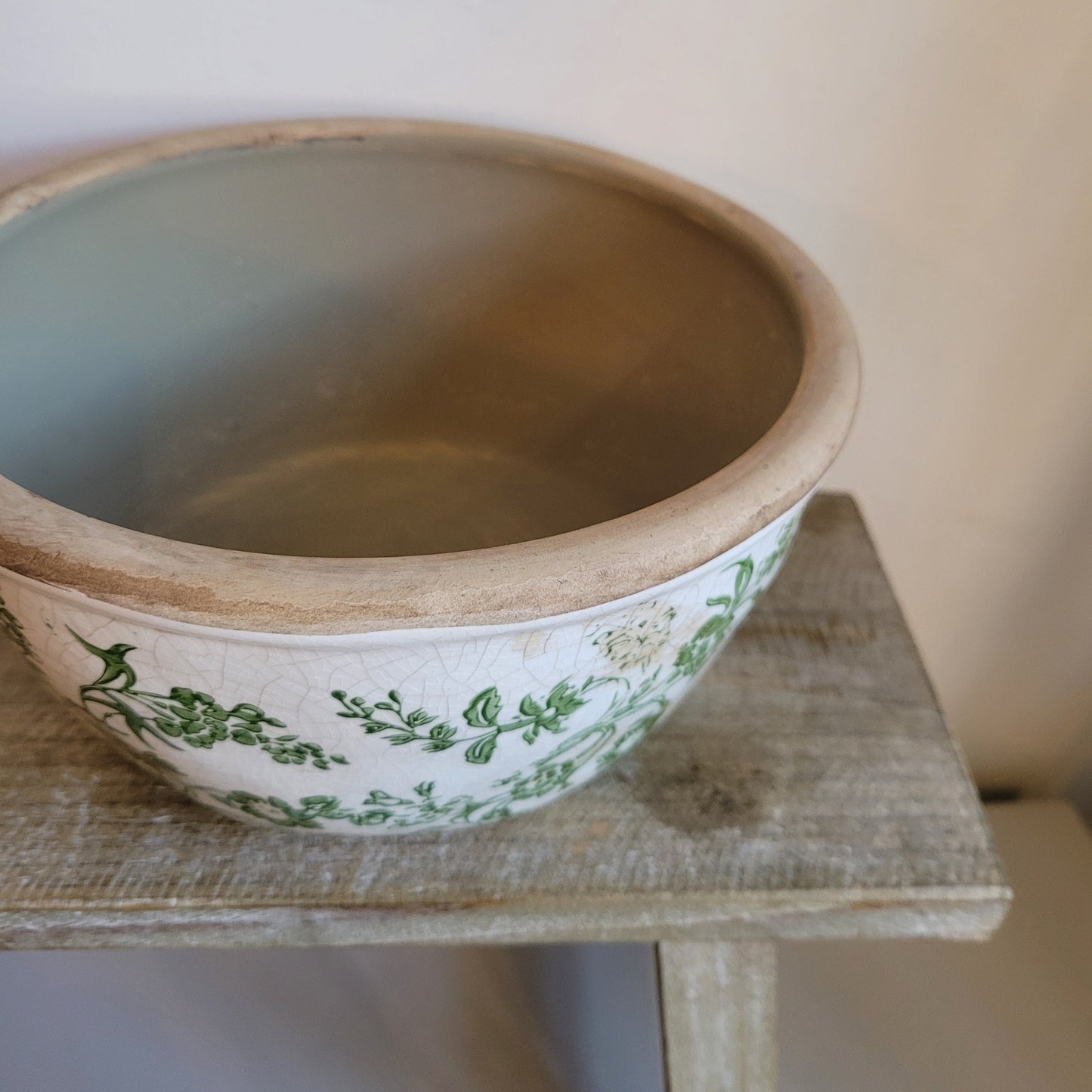 Green Floral Pot