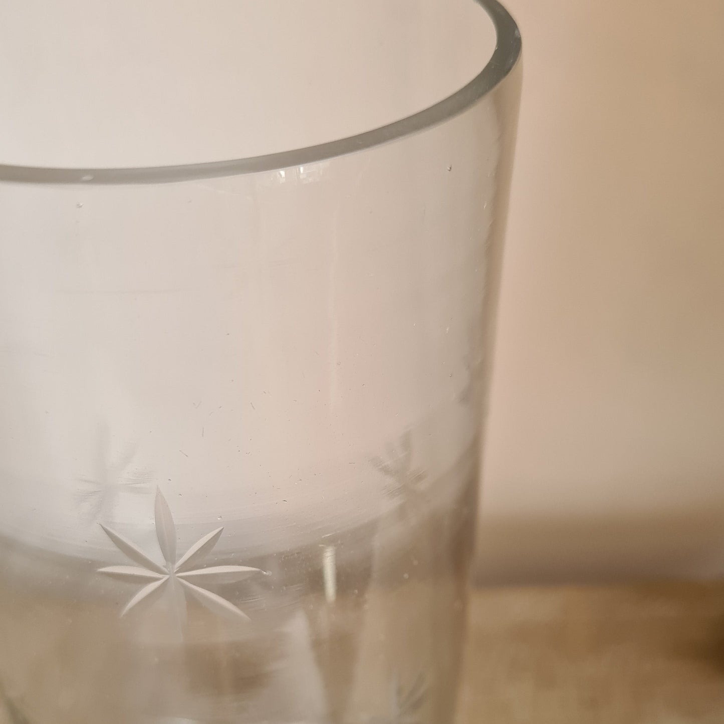 Star Etched Vase
